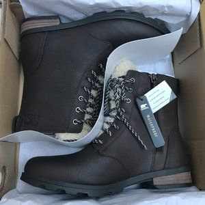 Sorel Emelie Short Lace Cozy Boots - Waterproof - Leather- Size 9.5
